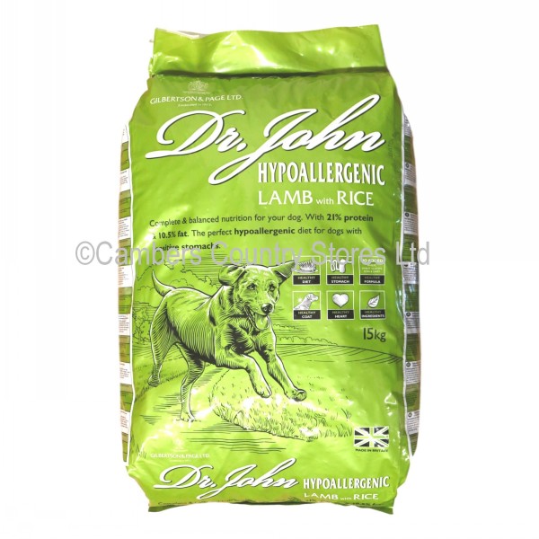 Dr John Hypoallergenic Lamb & Rice 15kg Cambers Country Store